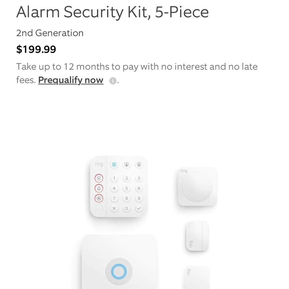 Brand New Ring Alarm Security kit-5-piece